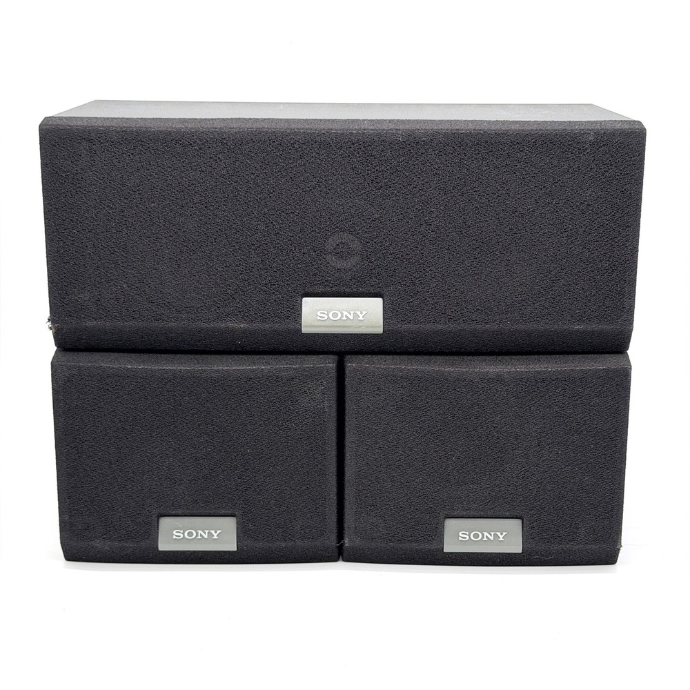 Sony SS-CN305 Center + SS-SR305 Surround Speakers Set Black 8 Ohm 120W Tested
